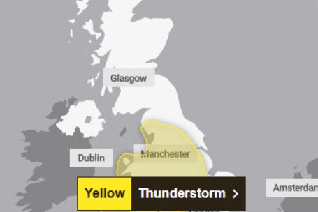 MET office thunderstorms