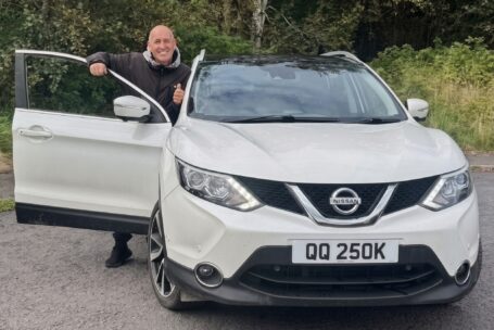 Craig Baker and his White Nissan Qashqai