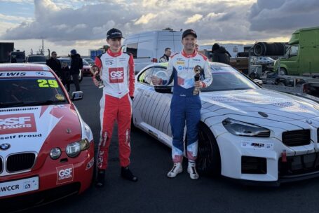 Lewis and Colin Turkington with trophies