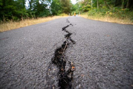 Pothole weather cracked