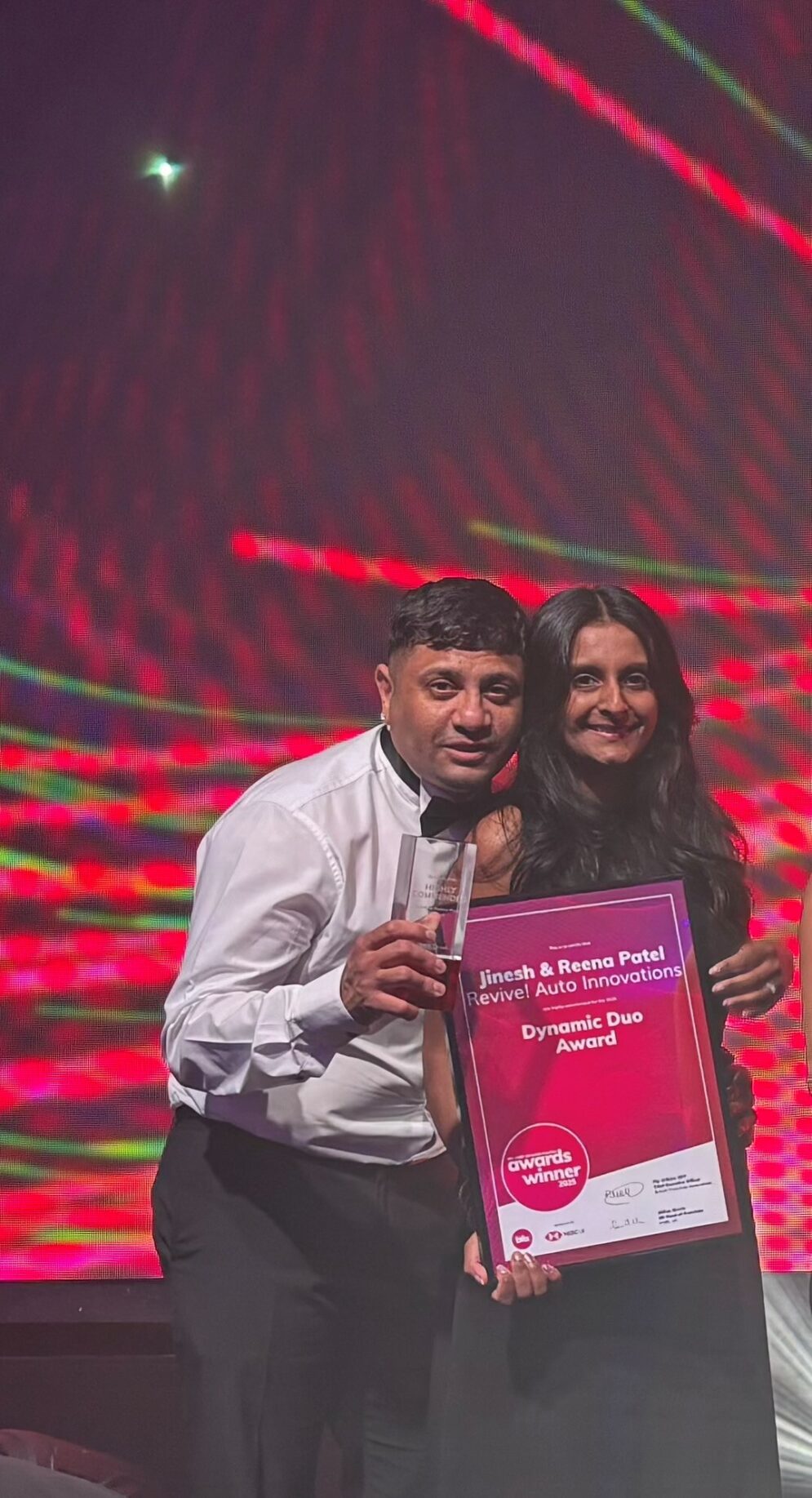 Jai and Reena Patel receive their BFA award