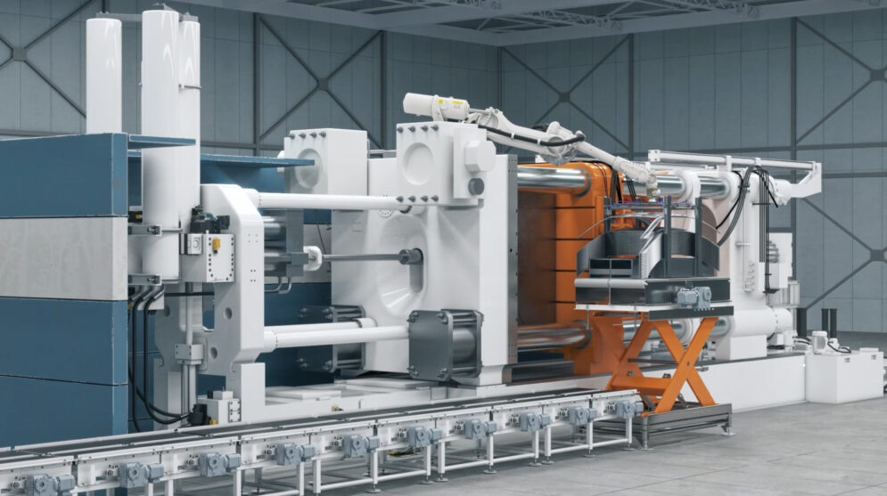 IRB 6750 S shelf robots are designed for Giga press