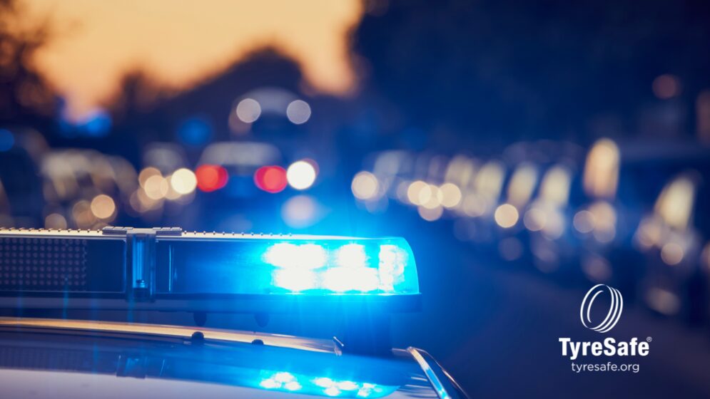Tyre Safe police blue light