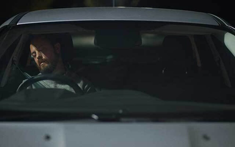 Drowsy driver asleep