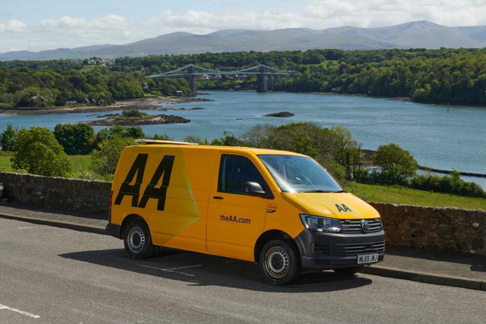 AA van road breakdown