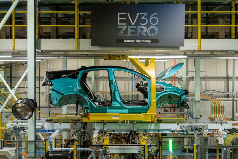 Nissan LEAF at battery marriage in Trim and Chassis