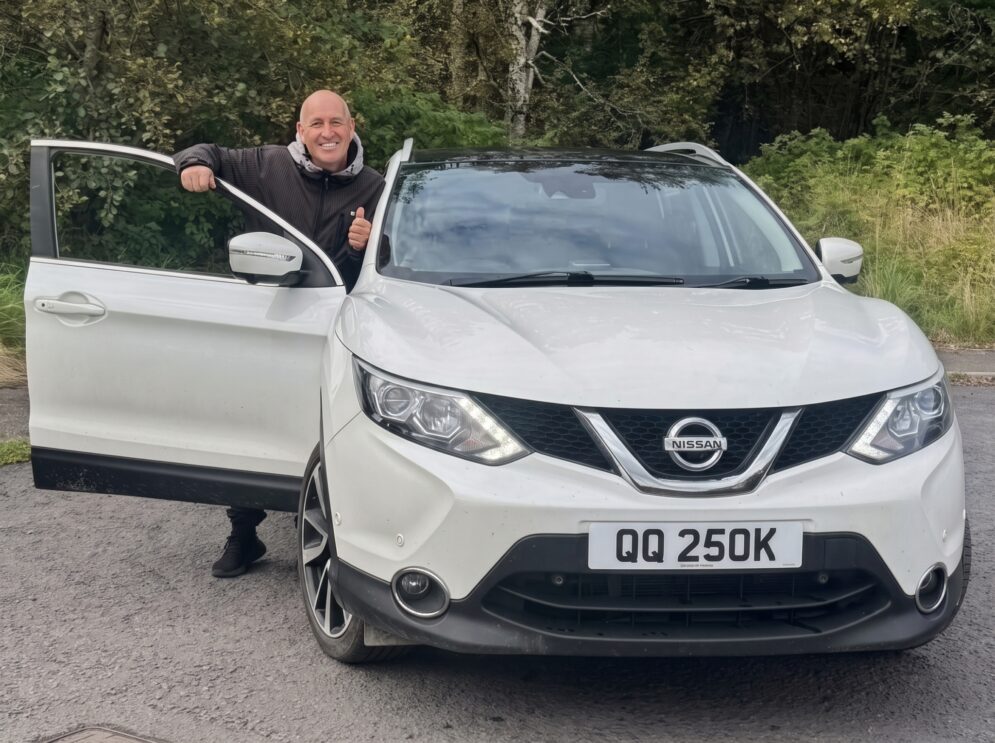 Craig Baker and his White Nissan Qashqai
