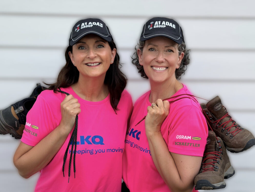 Jane Wright L Jo Elsdon R LKQ And A1 ADAS Group Lead Aftermarket Support For Great Wall Of China Charity Trek