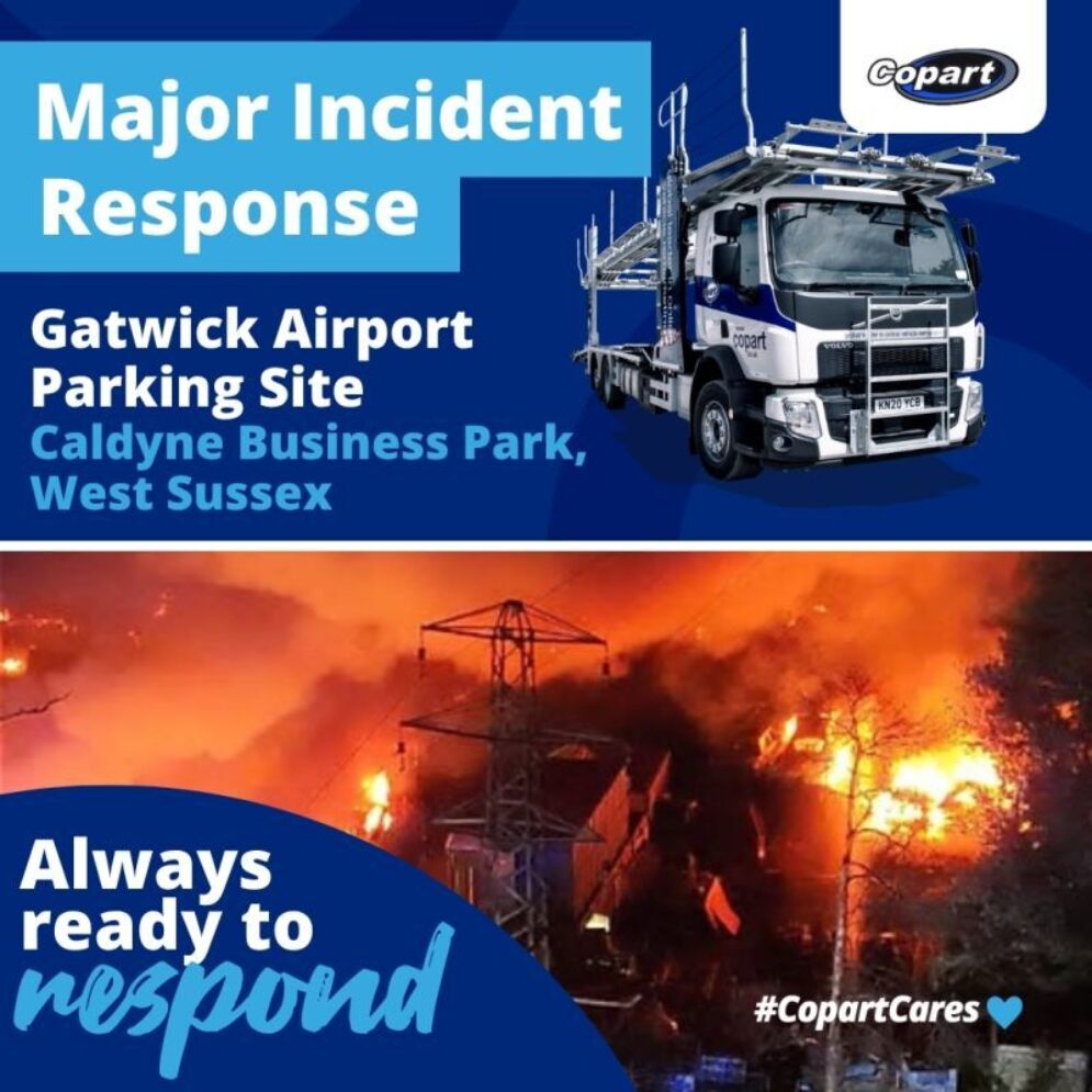 Copart Gatwick fire
